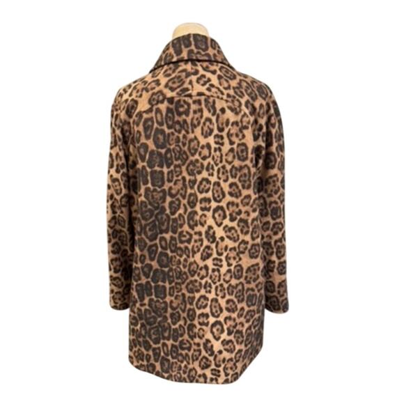"LOUBEN" Women's Wool & Cashmere Blend Cheetah Print  Coat SZ 12 Mob Wife READ!! - Picture 3 of 15